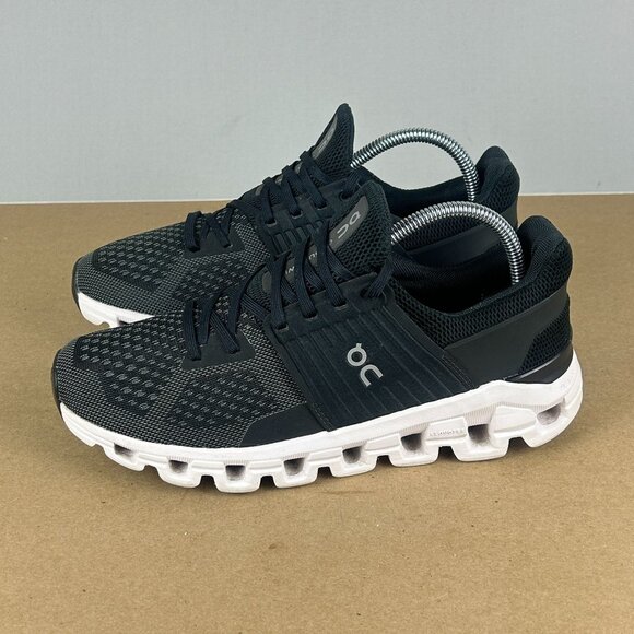 On Shoes - On Cloudswift Athletic Running Shoes Womens 6.5 Black White Low Top Lace Up